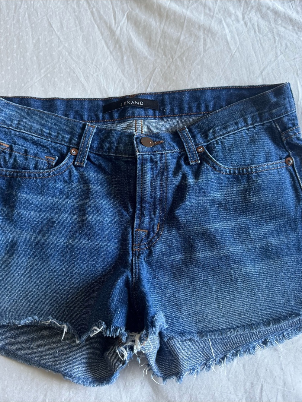 J Brand Blue Denim Jeans with Contrast Stitching